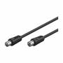 Tecline - exertis Connect - Antennenverlngerungskabel - 15 m - doppelt abgeschirmtes Koaxialkabel - 75 dB - Schwarz (39900515)