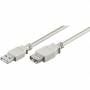 Wentronic - USB 2.0 - 1.8 m - USB A - USB A - Mnnlich/weiblich - Gerade - Gerade - Grau (50960)
