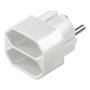 Wentronic - Power adapter 1Schutzkontakt-> 2Euro white, wall plug adapter