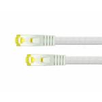 Python - Patchkabel m. Cat.7 Rohkabel Nylongefl. wei 3m
