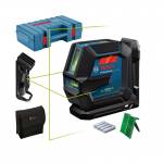 Bosch Powertools - Linienlaser GLL 2-15 G Professional, mit Halterung (blau/schwarz, Koffer, Deckenklemme, grne Laserlinien)