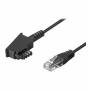 Wentronic - Goobay - Telefonkabel - TAE-F (M) - RJ-45 (M) - 15m - Schwarz (51236)