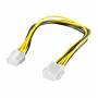 Wentronic - Goobay Internes PC-Stromkabel, 0.28 m - 8-Pin EPS-Stecker > 8-Pin EPS-Buchse (51361)