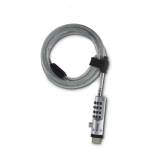 Hama - Cerradura porttil USB, 4 dgitos, acero al carbono, plata (00126821) [DE-Version, teclado alemn]