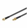 Levelone - Wentronic Goobay WLAN Antennenverlngerungskabel, Schwarz, 3 m - RP-SMA Stecker > RP-SMA Buchse (51677)
