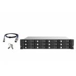 Qnap - QNAP TL-R1220Sep-RP - Festplatten-Array - 12 Schchte (SATA-600 / SAS-3) - SAS 12Gb/s (extern) - Rack - einbaufhig - 