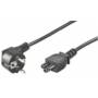 Microconnect - - Stromkabel - IEC 60320 C5 zu power CEE 7/7 (M) gewinkelt - 5,0m - Schwarz (PE010850)