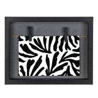 Hama - Bilderrahmen Muro, mit Schnur und Klammern, Schwarz, 16,5 x 21,5 cm (00193217)