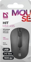 Defender - HIT MM-495 Maus Beidh�ndig RF Wireless Optisch 1600 DPI (52495)