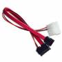Akasa - SATA 2 Kombokabel (Daten und Strom) 20cm - red (AK-CB050)