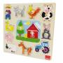 Jumbo - Goula Wooden Farm Silhouettes Peg Puzzle