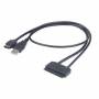 Akasa - Flexstor eSATA-Kabel fr 6,40cm (2.5) -SATA-HDD und -SSD (AK-CBSA03-80BK)