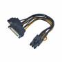 Akasa - 2x 15-Pin-SATA auf 1x 6-Pin-PCIe Adapter (AK-CBPW13-15)