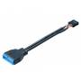 Akasa - 9-pin/19-pin - USB 3.0 19-pin - USB 2.0 9-pin - Mnnlich/weiblich - Schwarz - 0.1 m (AK-CBUB19-10BK)