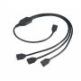 Akasa - AK-CBLD07-50BK - Kabelsplitter - Schwarz - Mnnlich/Weiblich - Gigabyte RGB - MSI Mystic Light - ASUS AURA - ASRock Polychr