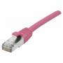 Exertis Connect - Patchkabel S/FTP (PiIMF), Cat 6A (EIA/TIA), rosa, 0,3 m Patchkabel mit besonders schmalem Knickschutz (854374)