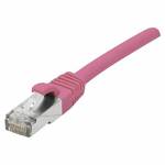 Exertis - Patchkabel S/FTP (PiIMF), Cat 6A (EIA/TIA), rosa, 10,0 m Patchkabel mit besonders schmalem Knickschutz (854382)