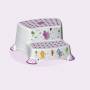 Keeeper - kids Tritthocker igor hippo, zweistufig, wei mit Aufdruck, Tragkraft: 100 kg, mit Anti-Rutsch-Fen, - 1 St&