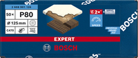 Bosch - Expert C470 Schleifblatt,  125mm, K80 Multilochung