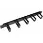 Dexlan - DEXLAN 48,30cm (19) Rangierfrontplatte, 5 x 60mm, 1HE, RAL 9005 schwarz fr eine saubere Kabelfhrung in 48,30cm (19