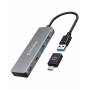 Graugear - GRAUGEAR USB-HUB 4x USB 3.0, 2x Type-C und 2x Type-A retail