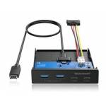 Graugear - GRAUGEAR Multi Frontblende 4-Fach USB-HUB, 2x USB-C,2x USB-A retail