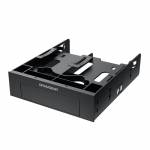 Graugear - GRAUGEAR Einbaurahmen fr 2x 2,5 & 3,5 HDD/SSD in 5,25