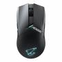 Gigabyte - GIGABYTE AORUS M6 - Maus - ergonomisch - optisch - 6 Tasten - kabellos - 2,4 GHz - USB-C Wireless-Empfnger - mattschwarz (