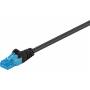 Wentronic - Goobay 55416 Netzwerkkabel 50 m Cat6a U/UTP (UTP) Schwarz (55416)
