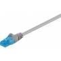 Wentronic - goobay - Patch-Kabel - RJ-45 (M) bis RJ-45 (M) - 25 cm - UTP - CAT 6a - halogenfrei, ohne Haken, verseilt - Grau (55417)