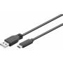 Wentronic - goobay - USB-Kabel - USB-C (M) bis USB (M) - USB2.0 - 3 A - 50cm - Schwarz (55467)