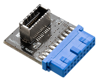 Akasa - Akasa AK-CBUB51-BK Kabeladapter USB 3.0 19-pin header USB 3.1 A Blau (AK-CBUB51-BK)