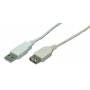 Logilink - LogiLink 2m USB 2.0 2m USB A USB A Macho Hembra Gris cable USB