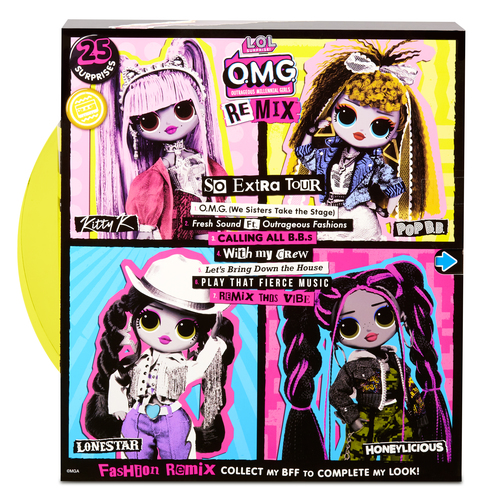 OMG LOL Dolls SET, 3-PACK (NEW) Music Remix - Lonestar/ Pop BB/ Kitty K