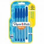 Papermate - PAPER MATE Kugelschreiber InkJoy 100 Kappe 5er blau M 1.0mm Blister