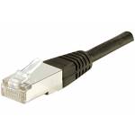 Exertis Connect - Patch cable S/FTP, PiMF, CAT.6, black, 0.3 m patch cable with particularly narrow buckling protection (856825)