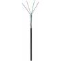 Wentronic - goobay - Netzwerkkabel - 100,0m - SF/UTP - CAT 5e - rund, robust - Schwarz (57296)
