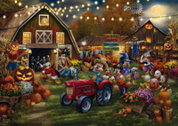 Schmidt Spiele - Thomas Kinkade Studios: Disney - Mickey & Minnie Pumpkin Festival, Puzzle