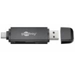 Wentronic - Wentronic 58261 card reader USB 3.2 Gen 1 (3.1 Gen 1) Type-A/Type-C Black