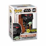 Funko - Funko Pop Star Wars: The Mandalorian Dark Trooper With Grogu