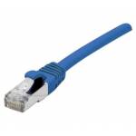 Exertis Connect - Patchkabel S/FTP (PiIMF), Cat 6A (EIA/TIA), blau, 0,5 m Patchkabel mit besonders schmalem Knickschutz (858451)