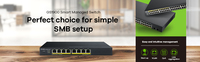 Zyxel - ZyXEL GS1900-8HP Gr L2 Gigabit Ethernet (10/100/1000) Connexion Ethernet, supportant l'alimentation via ce port (PoE) Noir