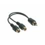 Good Connections - Audio Adapterkabel 1 x Cinch St an 2 x Cinch Bu, ca. 0,2m, Good Connections (5901-KA)