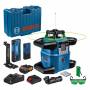 Bosch Powertools - Akku-Rotationslaser GRL 650 CVHG Professional, 18Volt, mit Halterung (blau, Akku ProCORE18V 4,0Ah, Koffer, grne Laserlinie