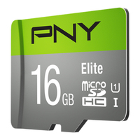 Pny Electronics - PNY Elite - Flash-Speicherkarte (microSDHC/SD-Adapter inbegriffen) - 16GB - UHS-I U1 / Class10 - microSDHC UHS-I (P-SDU16GU185GW
