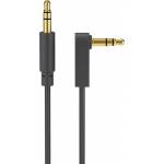 Wentronic - Goobay Audio Verbindungskabel AUX, 3,5 mm stereo 3-pol., slim, CU, abgewinkelt (59526)