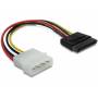 Delock - DELOCK Stromkabel SATA 15Pin -> Molex 4Pin Bu/St 0.13m