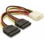 Delock - DELOCK Stromkabel 2x SATA 15Pin -> Molex 4Pin 0.16m