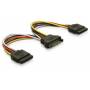 Delock - DELOCK Stromkabel SATA 15Pin -> 2x SATA HDD gerade Bu/St
