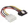 Delock - DELOCK Stromkabel SATA 15Pin -> Molex 4Pin Bu/St 0.15m